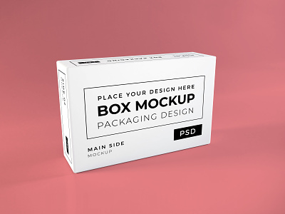 Long Box Packaging Mockup Vol 2 3d blank box branding cardboard carton design empty isolated mockup object package packaging paper product realistic shape square template white