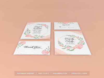 Wedding Invitation Mockup Template Vol 2