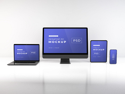 Responsive Devices Mockup Vol 3 communication computer desktop device electronic gadget imac ipad iphone laptop macbook mobile mockup pc phone screen smartphone tablet technology template