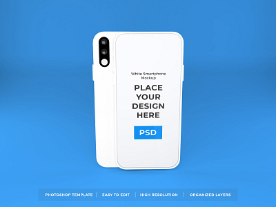 White Iphone Mockup Vol 3 3d apple blank device display gadget ios iphone mobile mockup screen smartphone technology touchscreen