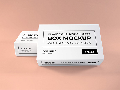 Long Box Mockup Vol 4 3d blank box branding cardboard carton design empty isolated mockup object package packaging paper product realistic shape square template white