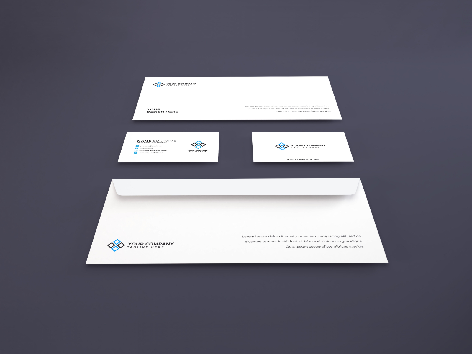 Stationery Set Mockup Vol 5 (Freebie) by Dendy Herlambang on Dribbble