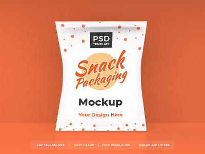 Snack Packaging Mockup Vol 5 (Freebie) 3d bag clear design foil food free freebie isolated mockup pack package packaging plastic product sachet snack template white wrap