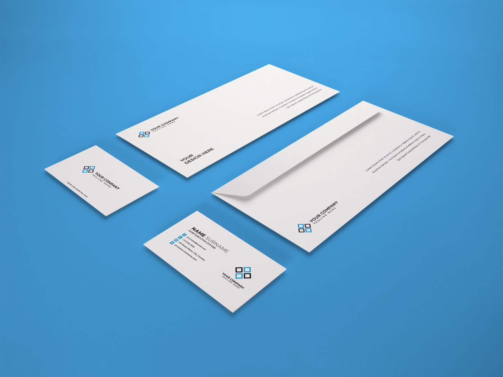 Download Stationery Set Mockup Vol 7 by Dendy Herlambang on Dribbble