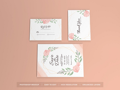 Download Wedding Invitation Mockup Vol 7 beautiful card decoration elegant feminine floral flower greeting invitation leaves letter mock up mockup paper rsvp scene stationery template text wedding