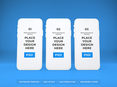 Download White iPhone Mockup Vol 10 (Freebie)