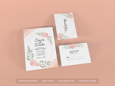 Download Wedding Invitation Mockup Vol 10 (Freebie)