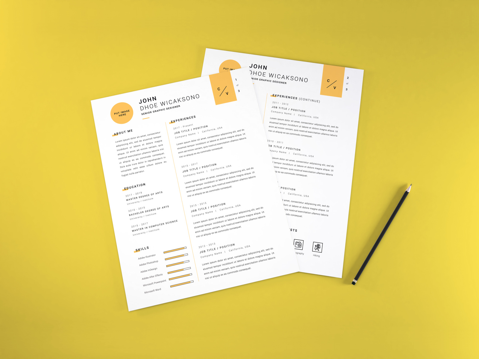 Download Curriculum Vitae Mockup Vol 11 by Dendy Herlambang on Dribbble