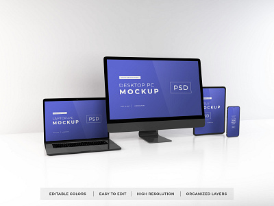 Download Responsive Devices Mockup Vol 12 mockup photoshop premium template