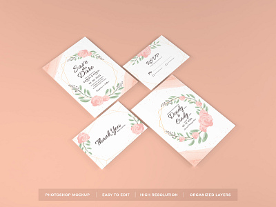 Download Wedding Invitation Mockup Vol 12 mockup photoshop premium template wedding