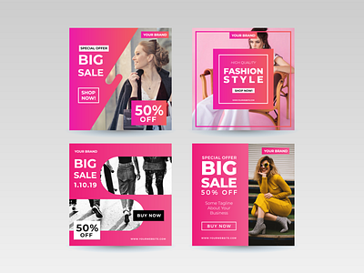 Social Media Post Design Templates Vol 3 banner facebook flyer instagram instagram banner instagram template media modern post set social template