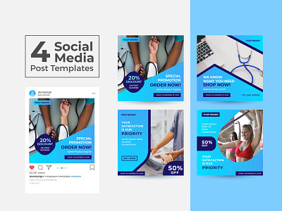 Social Media Post Design Templates Vol 4