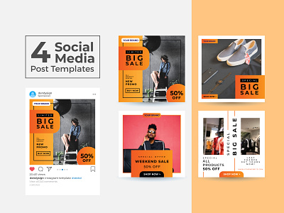 Social Media Post Design Templates Vol 6