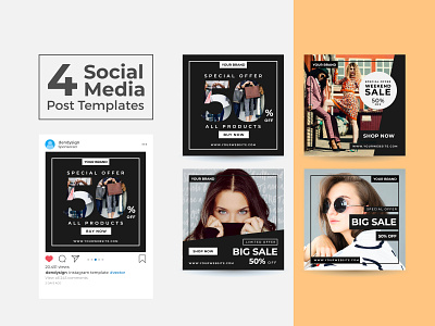 Social Media Post Design Templates Vol 7