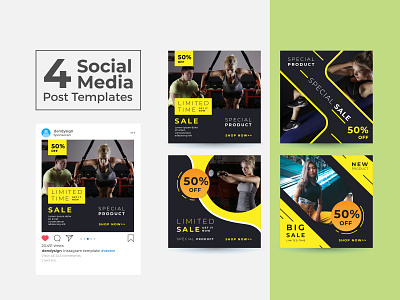 Social Media Post Design Templates Vol 12