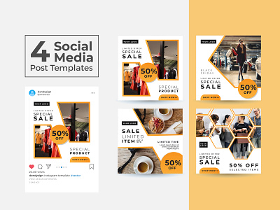 Social Media Post Design Templates Vol 13