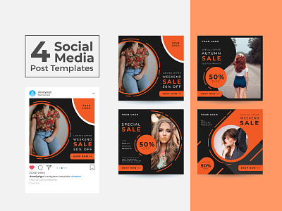 Social Media Post Design Templates Vol 16