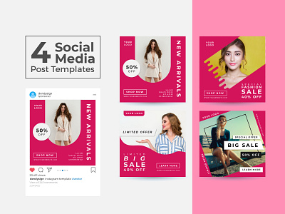 Social Media Post Design Templates Vol 17