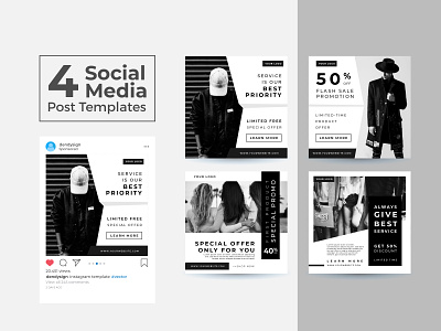 Social Media Post Design Templates Vol 18