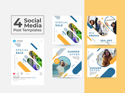 Social Media Post Design Templates Vol 20
