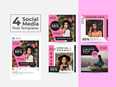 Social Media Post Design Templates Vol 22