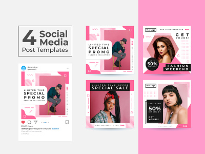 Social Media Post Design Templates Vol 23
