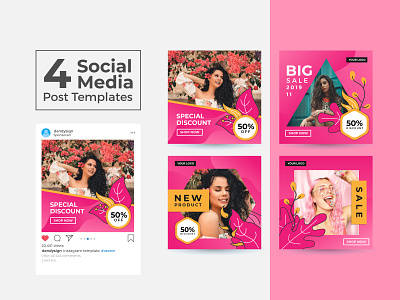 Social Media Post Design Templates Vol 25