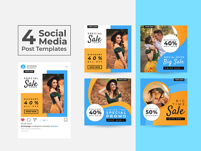 Social Media Post Design Templates Vol 27