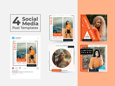 Social Media Post Design Templates Vol 29