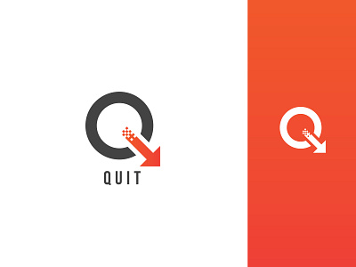 Quit Logo Design Concept branding concept design icon illustrator logo quit quiz vector web