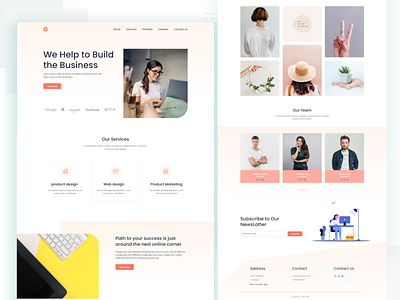 Business agency landing page