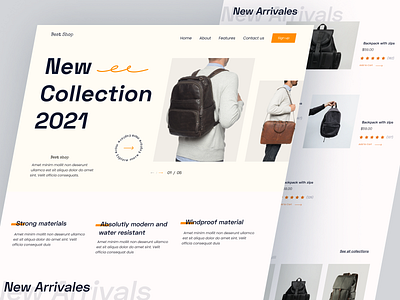 Bag Landing Page eCommerce Landing Page Exploration