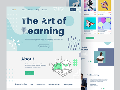 E-Learning Art Landing Page