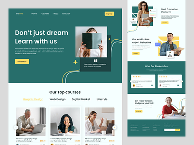 E-learning landing page