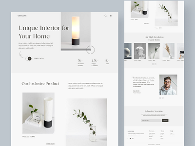 Home Decor Ecommerce landing page