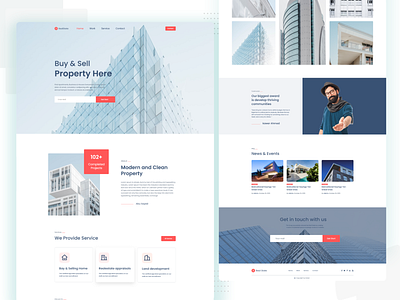 Real estate landing page agency agency website app branding design landingpage real estate typography ui uiux ux web webdesign website