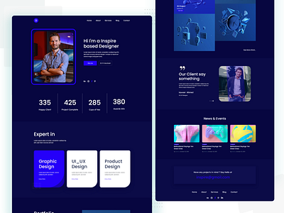 portfolio landing page by Rubel Ahmed on Dribbble