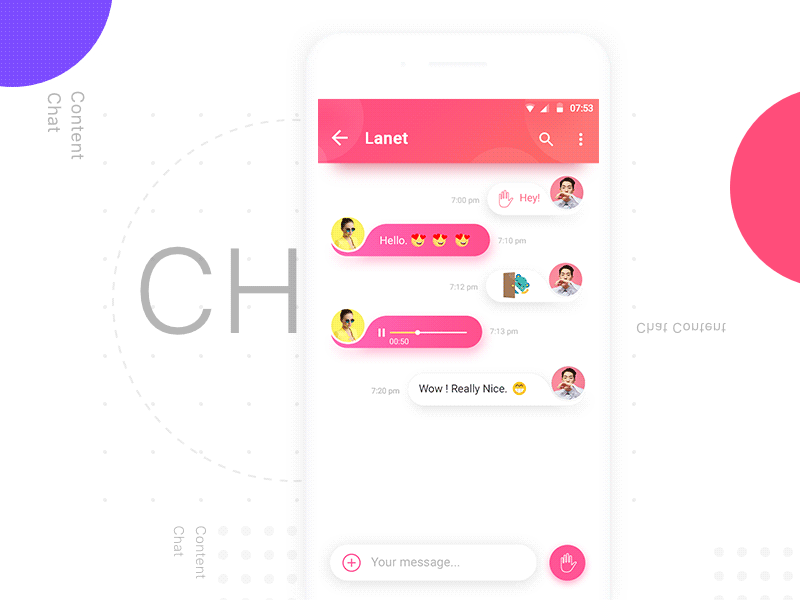 Chat Animation animation app chat design ios material messenger shopping ux