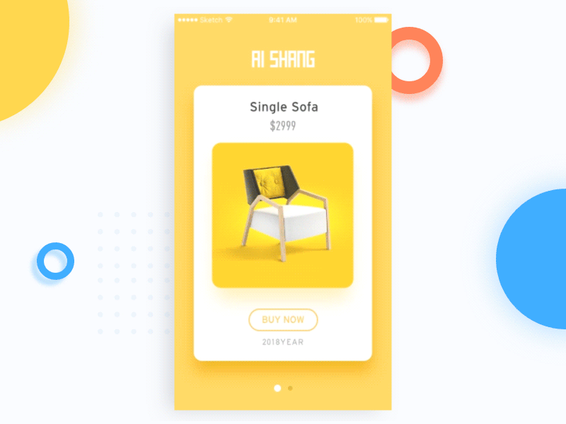 Store & Details page android app buy category color furniture gif ios items list order pay