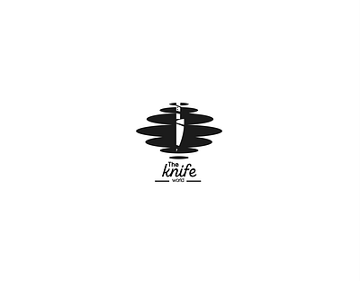 The Knife World branding flat logo logo design typography vector