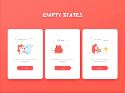 Empty States Animations add affter effects animation box collect crow doll empty empty state illustration motion paper red star