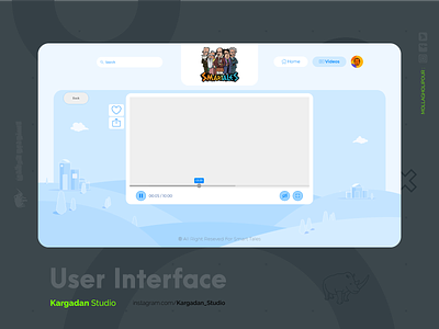 UI Smart Tales Presentation flat design play icon player ui design uiux ui uidesign vector art video player