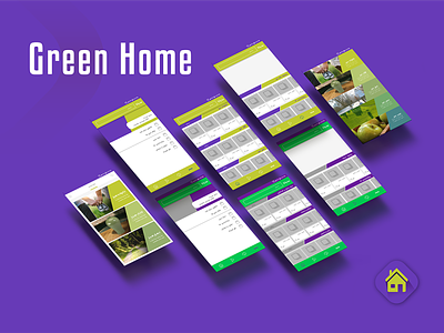 Green Home Application app applicaiton branding ui ui ux ui ux design ui design uidesign