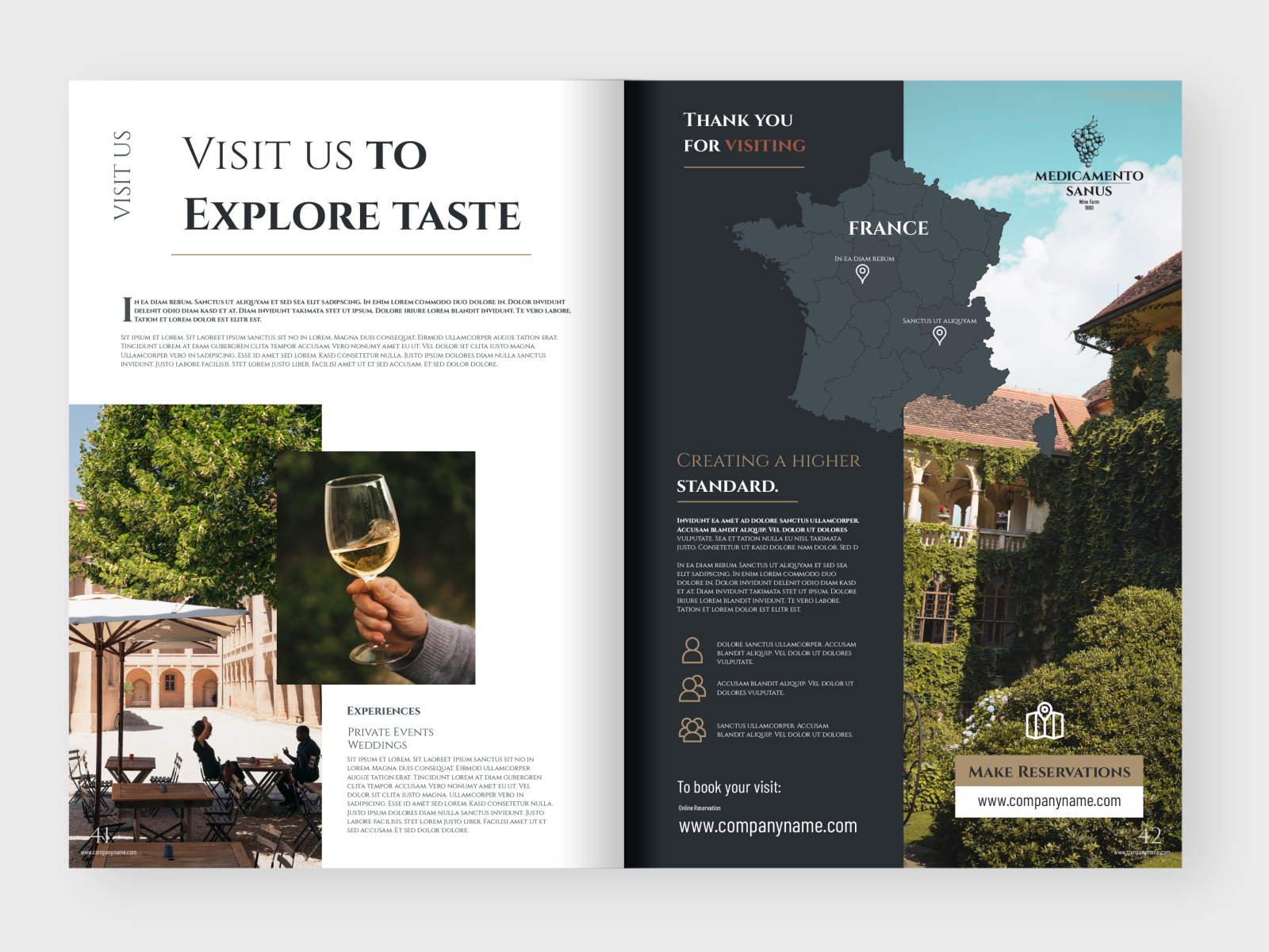 Wine Brochure Template Design by ALFA ERA on Dribbble Inside Wine Brochure Template