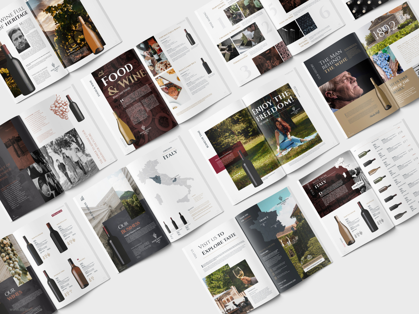 Wine Catalog Template Design by ALFA ERA on Dribbble