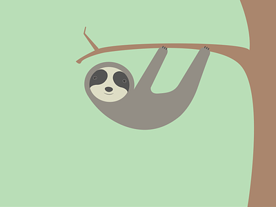 Friendly sloth illustration vector