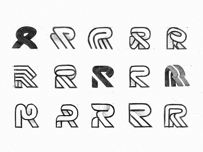 R exploration 2d branding design exploration flat graphic icon letter logo logotype mark minimalistic negative space r simple sketch symbol typography vector