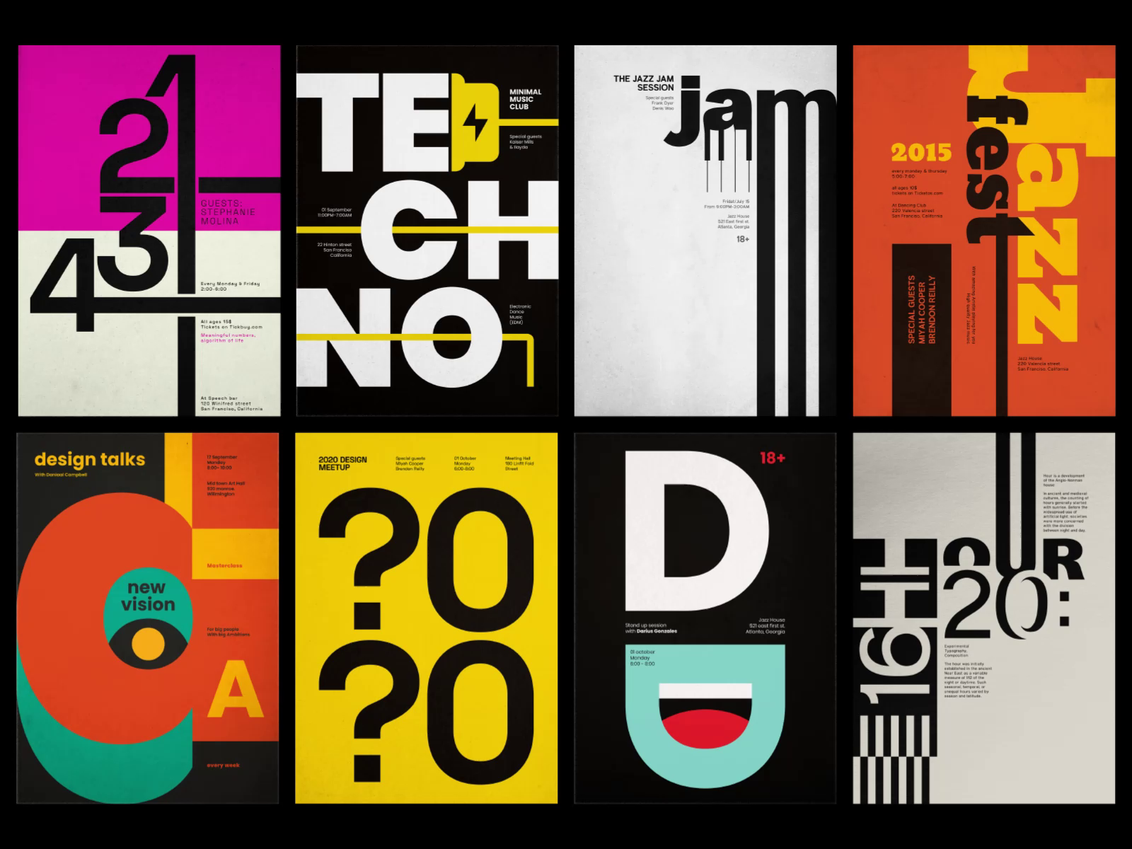 Typographic Compositions by Nick Ugre on Dribbble