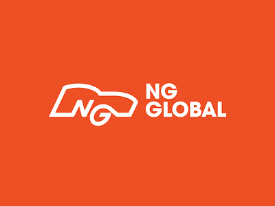 NG GLOBAL 2d branding car car import design flat global import letterform logo logotype monogram negative space speed vector
