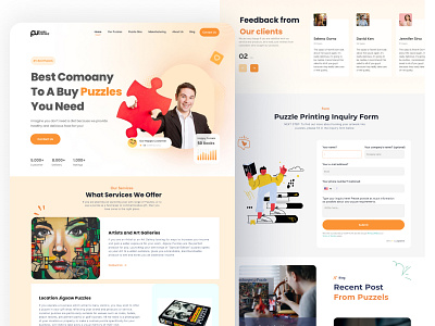 Web Site Design: Puzzle Website UI/UX Design